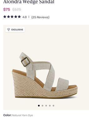 Toms Alondra Wedge Sandals size 8